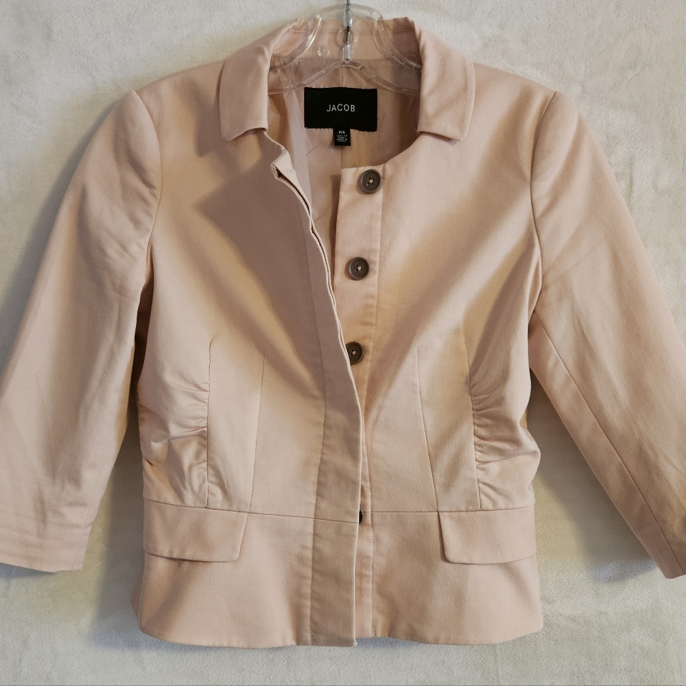 Jacob Blush Tailored Peplum Jacket Fully Lined